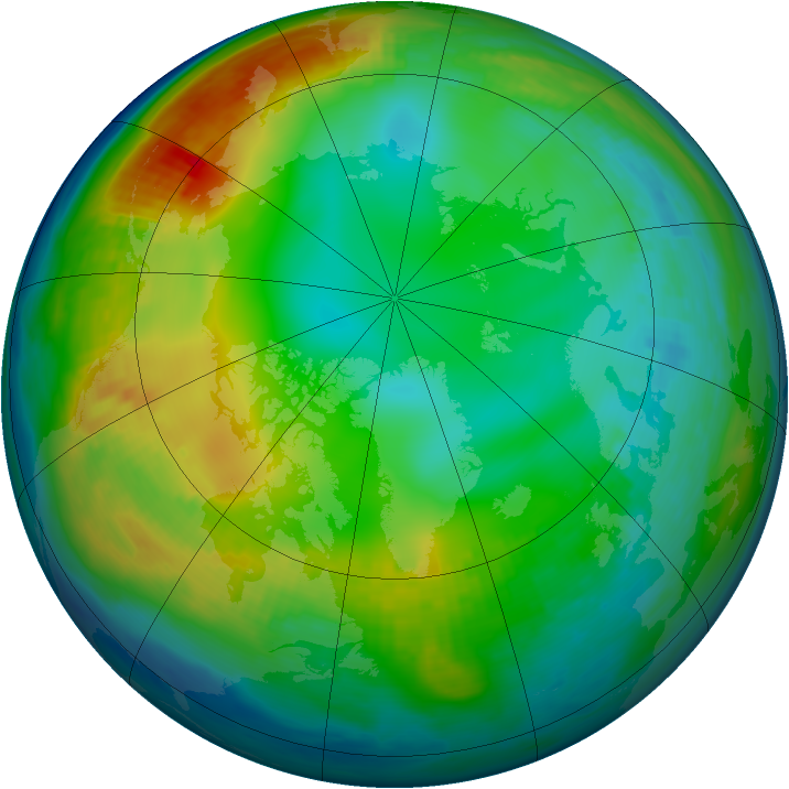 Arctic ozone map for 05 December 1983